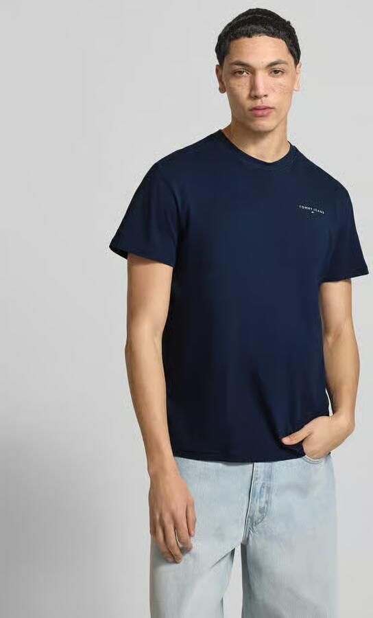 Tommy Jeans Slim fit T-shirt van puur katoen Model 'LINEAR CHEST TEE' - Foto 7