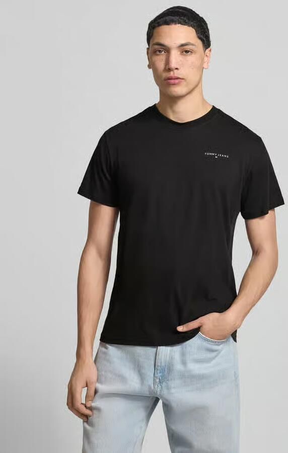 Tommy Jeans Slim fit T-shirt van puur katoen Model 'LINEAR CHEST TEE' - Foto 6