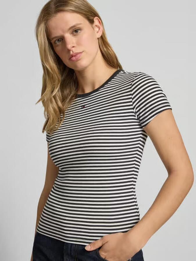 Tommy Jeans slim fit T-shirts van katoenmix in set van 2