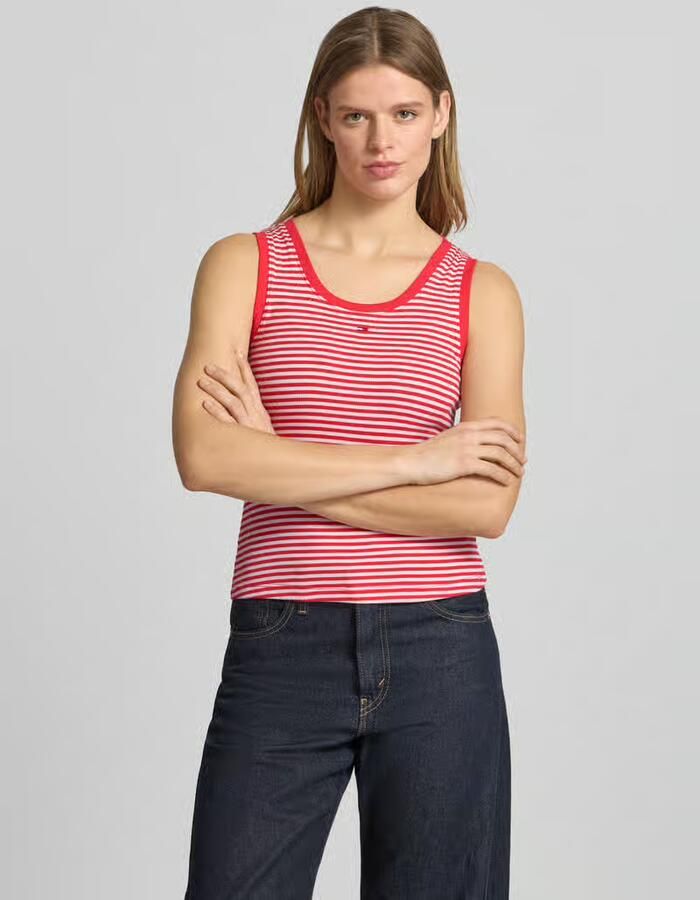 Tommy Jeans slim fit tank top van katoenmix - Foto 2