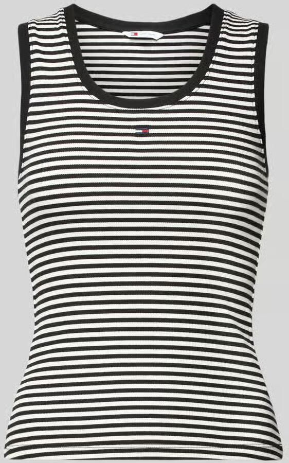 Tommy Jeans Slim Fit Tanktop van katoenmix