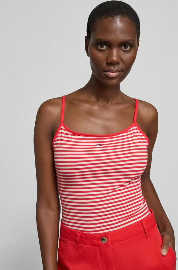 Tommy Jeans slim fit tanktop van katoenmix