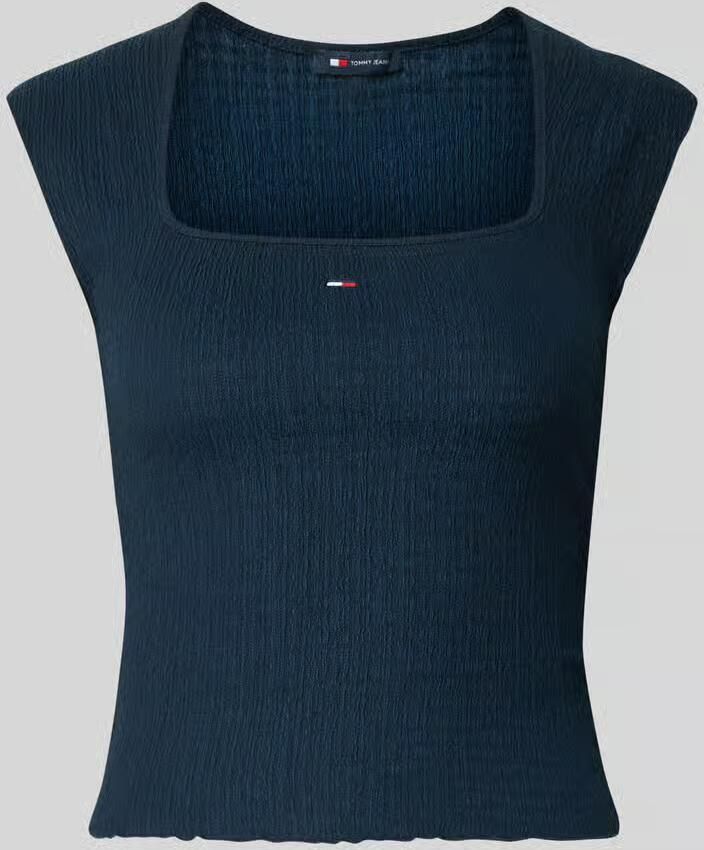 Tommy Jeans slim fit top met ruche - Foto 2