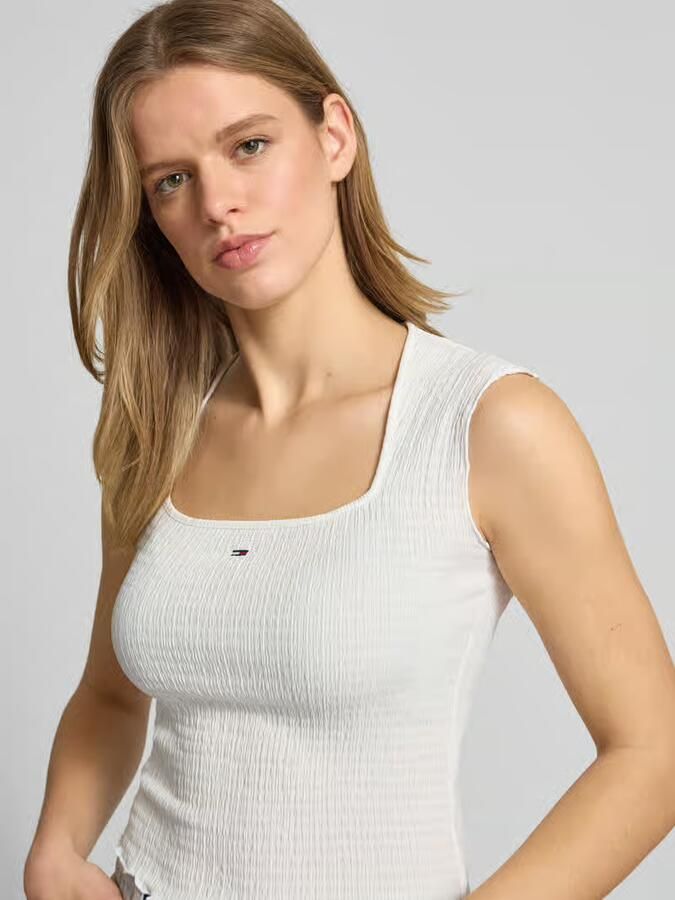 Tommy Jeans slim fit top met ruche