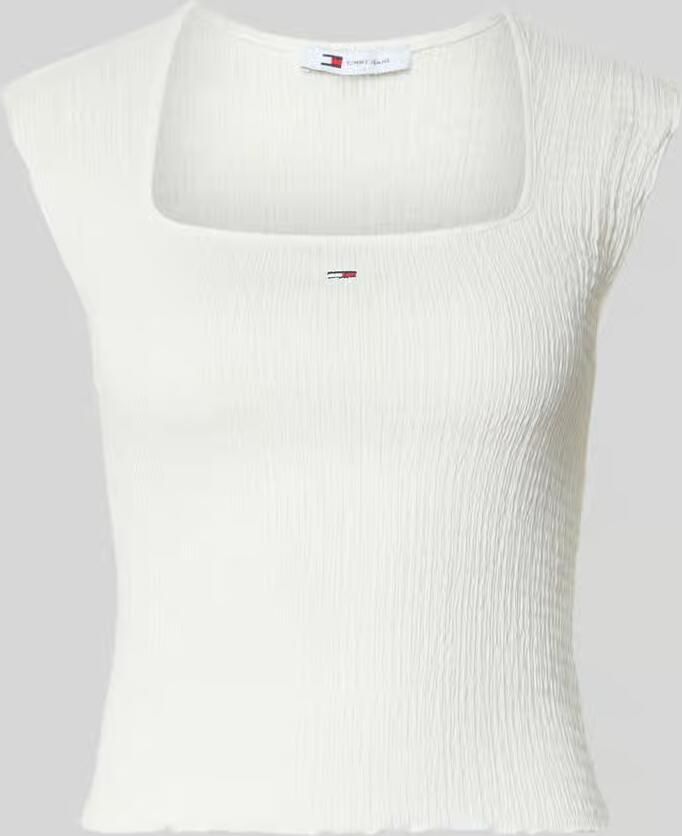 Tommy Jeans slim fit top met ruche - Foto 2