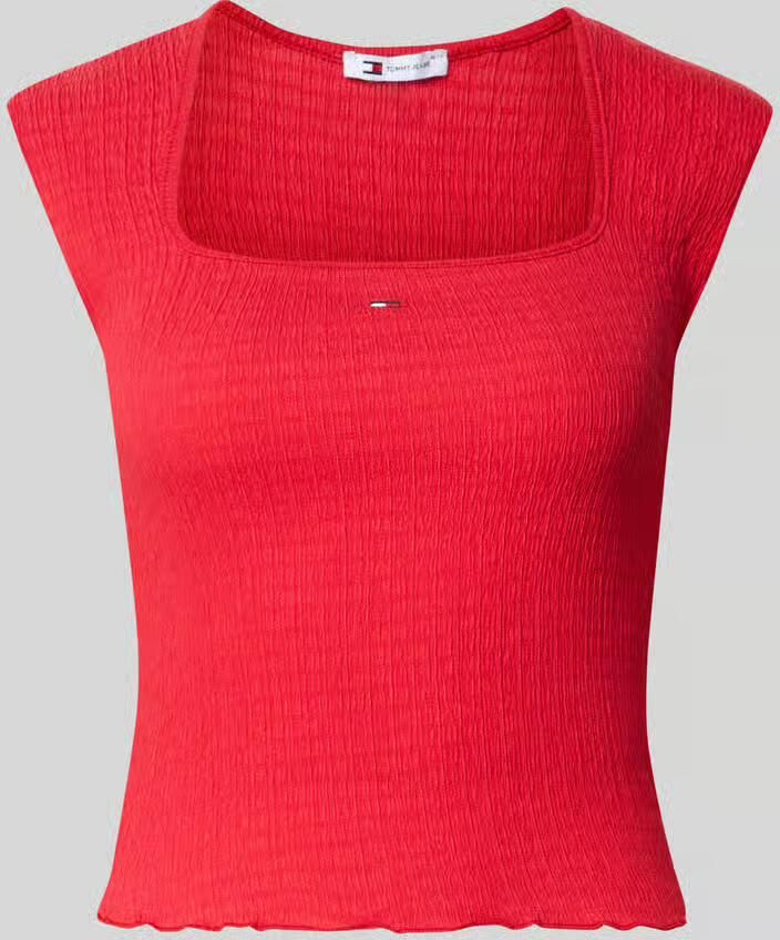 Tommy Jeans slim fit top met ruche - Foto 2