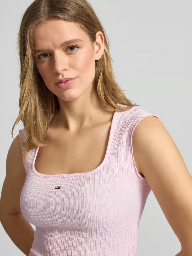 Tommy Jeans slim fit top met ruche