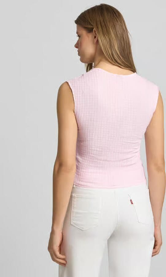 Tommy Jeans slim fit top met ruche