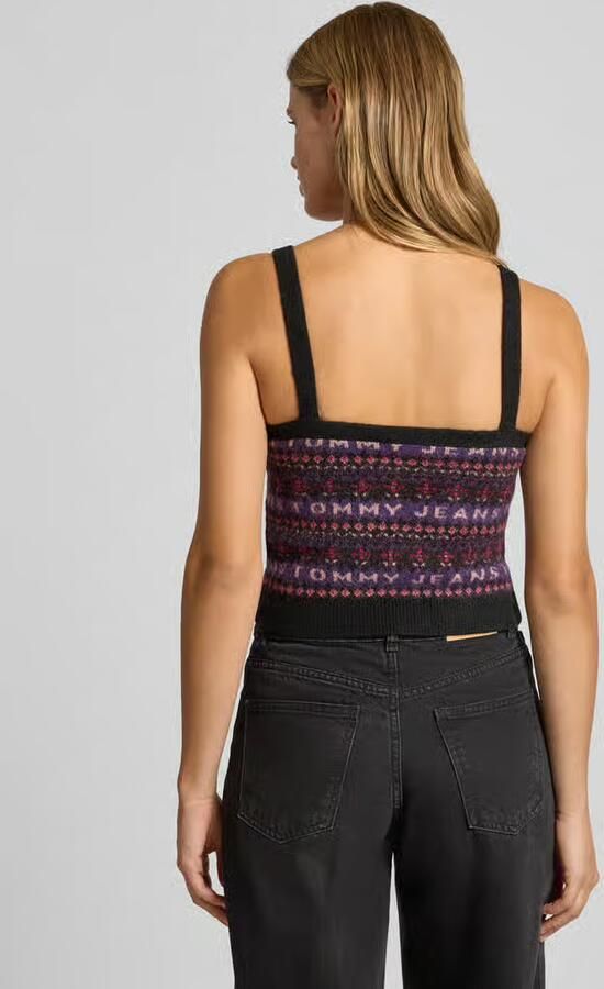 Tommy Jeans Slim fit top met wol model 'FAIRISLE'
