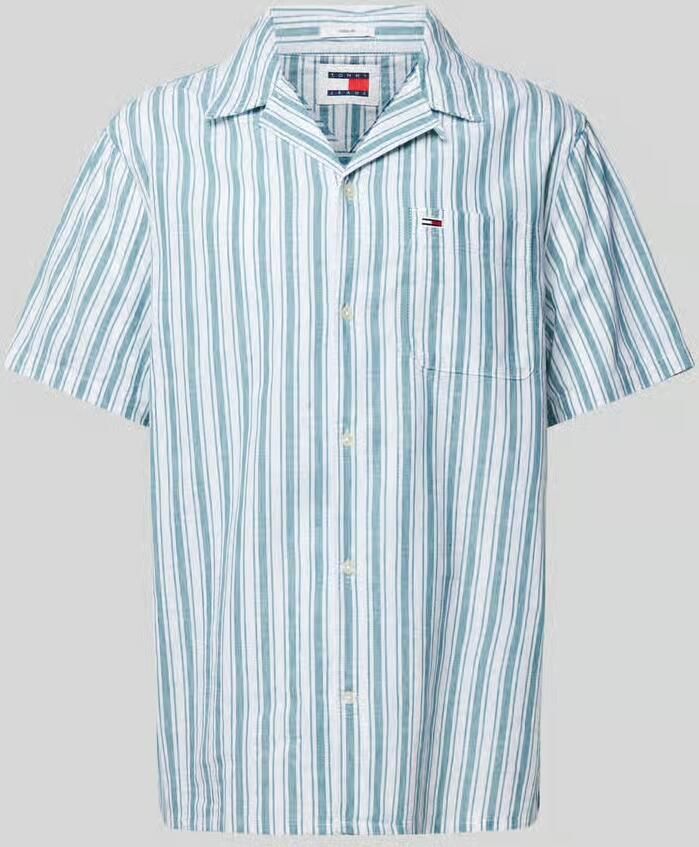 Tommy Jeans Regular fit vrijetijdsoverhemd van een mix van katoen en linnen - Foto 2
