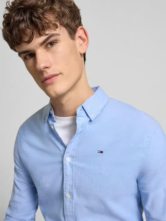TOMMY JEANS Heren Overhemden Tjm Slim Stretch Oxford Shirt Lichtblauw - Foto 6