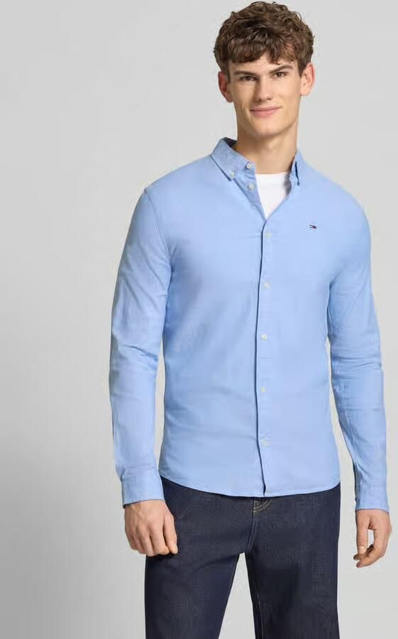 TOMMY JEANS Heren Overhemden Tjm Slim Stretch Oxford Shirt Lichtblauw - Foto 8