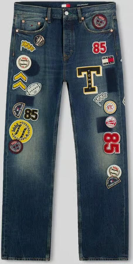 Tommy Jeans straight fit jeans met opvallende patches