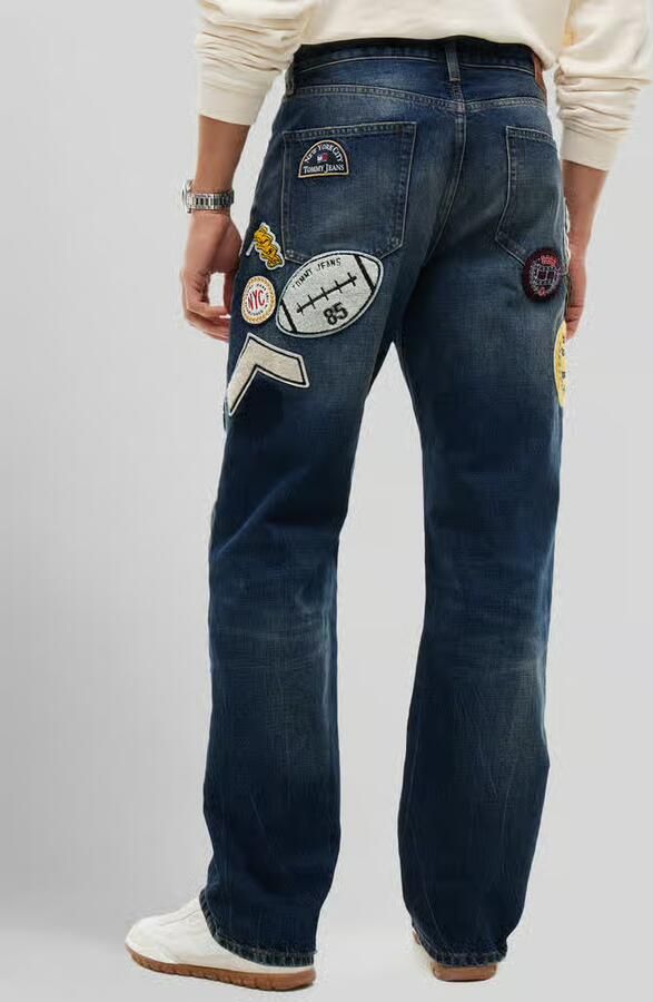 Tommy Jeans straight fit jeans met opvallende patches - Foto 2