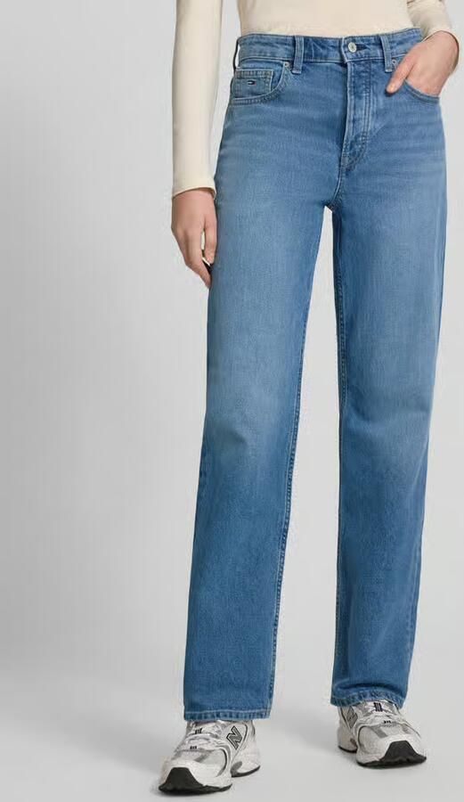 Tommy Jeans straight fit jeans van katoenmix model 'LAYLA' - Foto 3