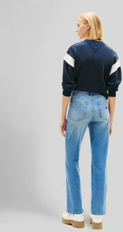Tommy Jeans straight fit jeans van katoenmix model 'LAYLA' - Foto 5