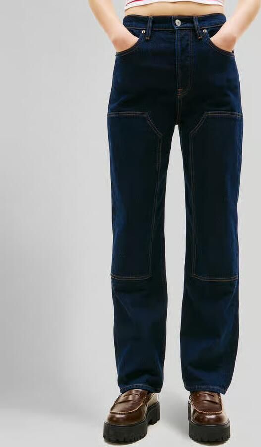 Tommy Jeans straight fit jeans van katoenmix model 'LAYLA' - Foto 5