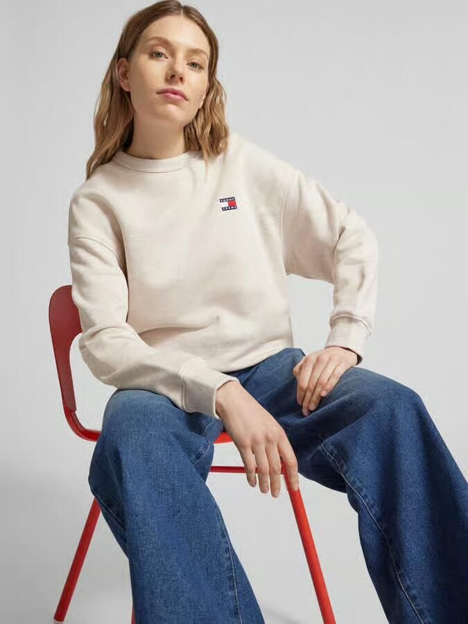 TOMMY JEANS Dames Truien & Vesten Tjw Bxy Badge Crew Beige - Foto 2