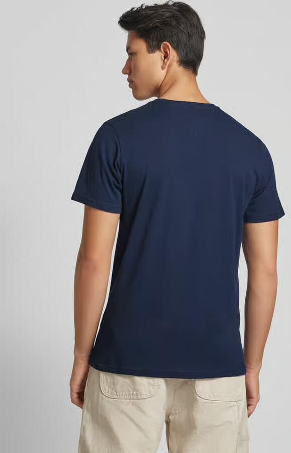 Tommy Jeans slim fit T-shirt ESSENTIAL FLAG donkerblauw - Foto 9