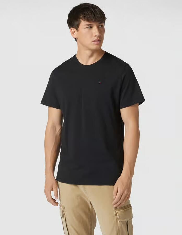 TOMMY JEANS T-shirt TJM ESSENTIAL SOLID TEE met ronde hals en subtiele logo-vlag - Foto 5