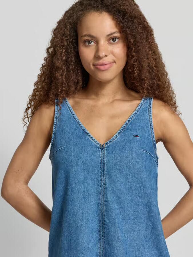 Tommy Jeans Uitlopend denimjurk van puur katoen