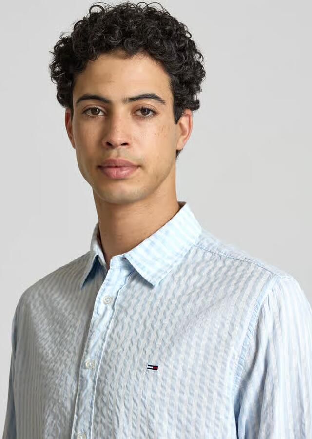 Tommy Jeans vrijetijdsoverhemd in relaxed fit van mix van katoen en modal