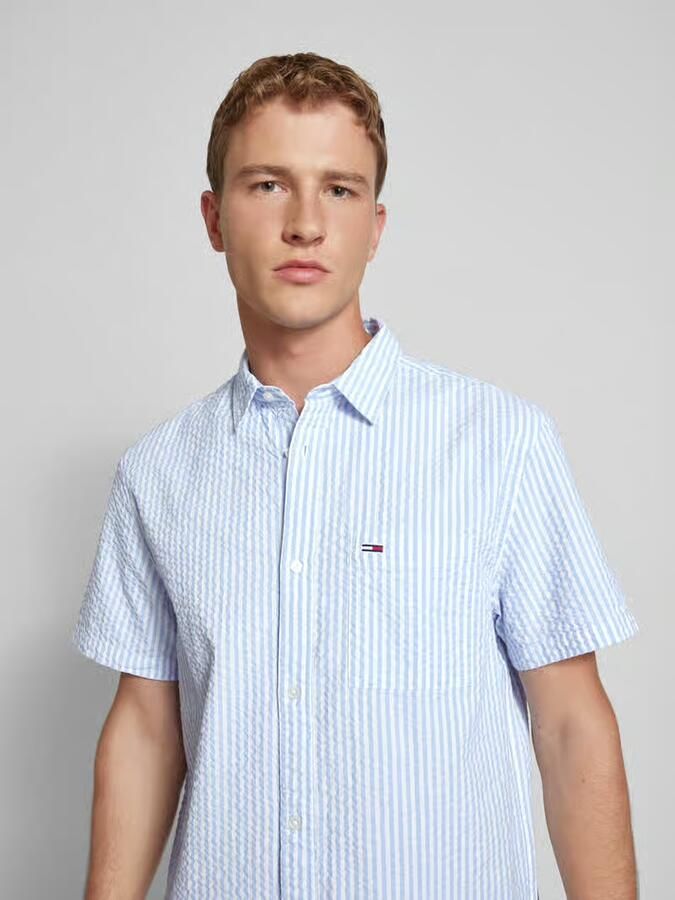 TOMMY JEANS Overhemd met korte mouwen TJM REG STRIPE SEERSUCKER SHIRT - Foto 2