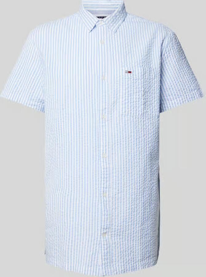 TOMMY JEANS Overhemd met korte mouwen TJM REG STRIPE SEERSUCKER SHIRT