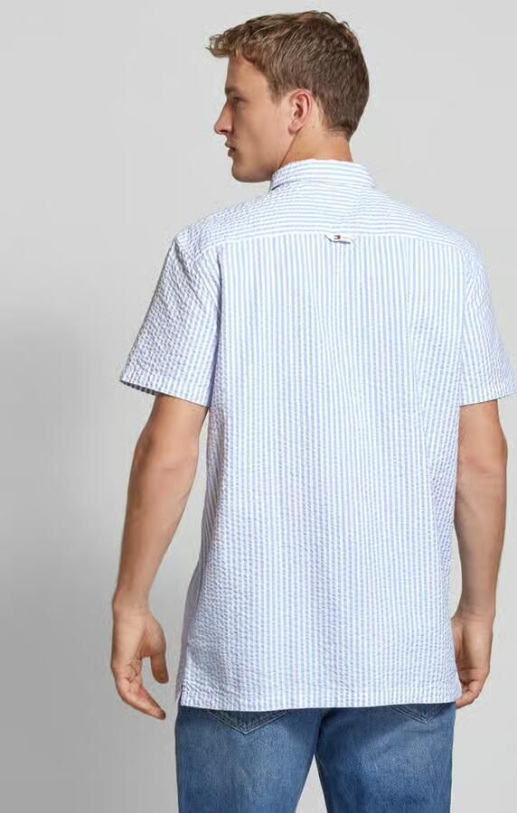 TOMMY JEANS Overhemd met korte mouwen TJM REG STRIPE SEERSUCKER SHIRT