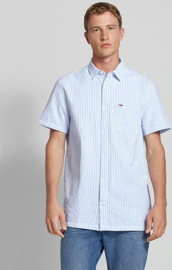 TOMMY JEANS Overhemd met korte mouwen TJM REG STRIPE SEERSUCKER SHIRT - Foto 6