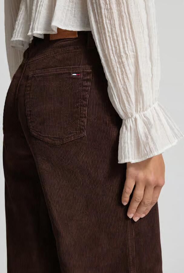 Tommy Jeans Wide leg corduroy broek van puur katoen