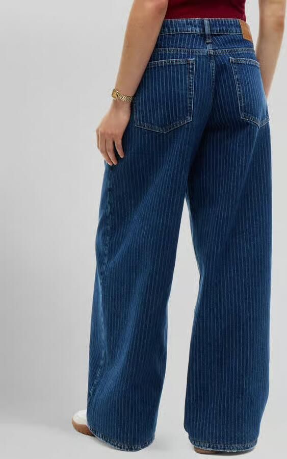 Tommy Jeans wide leg jeans van puur katoen met krijtstreep - Foto 3