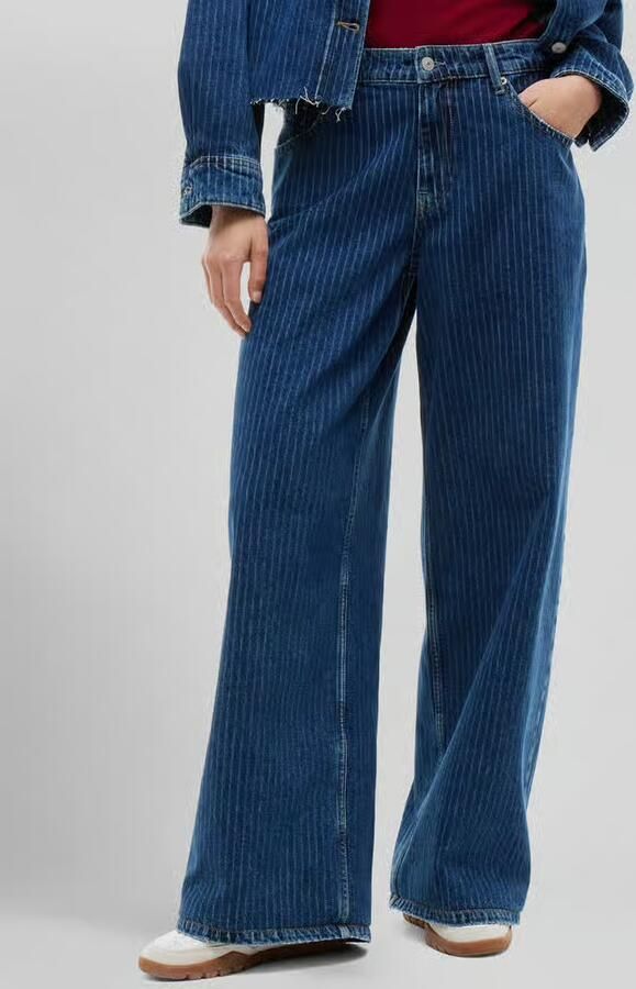 Tommy Jeans wide leg jeans van puur katoen met krijtstreep - Foto 2