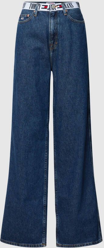 Tommy Jeans Wide leg jeans met logo in band model 'CLAIRE'