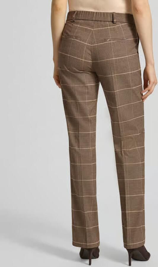 TONI Regular waist stoffen broek met bandplooien - Foto 3