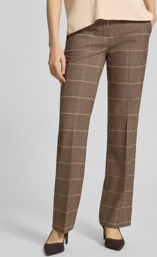 TONI Regular waist stoffen broek met bandplooien - Foto 2