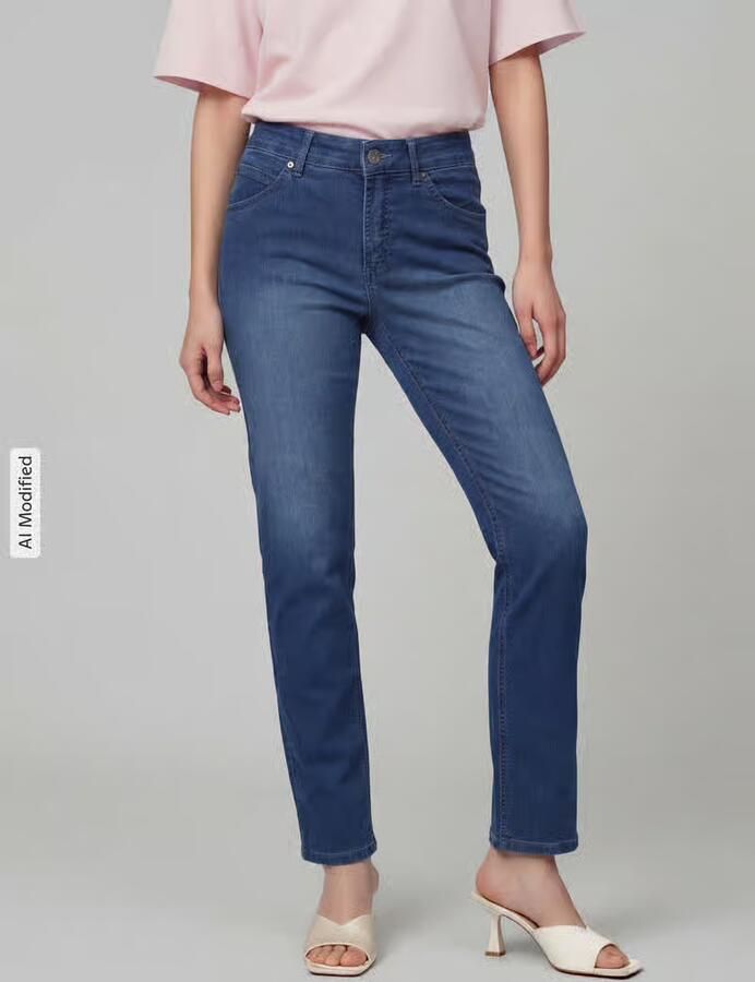 TONI straight fit jeans van katoenmix model 'LIV' - Foto 2