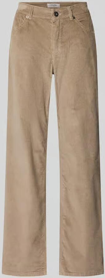 TONI Wide fit corduroy broek met steekzakken model 'Liv'
