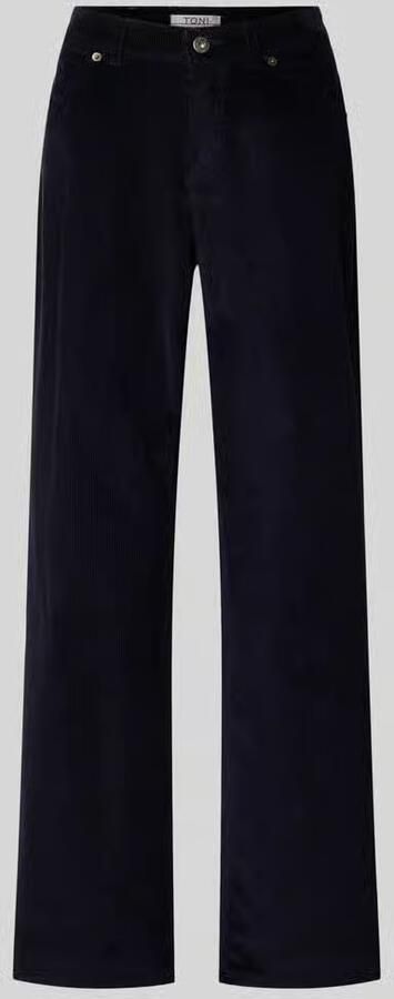 TONI Wide fit corduroy broek met steekzakken model 'Liv'