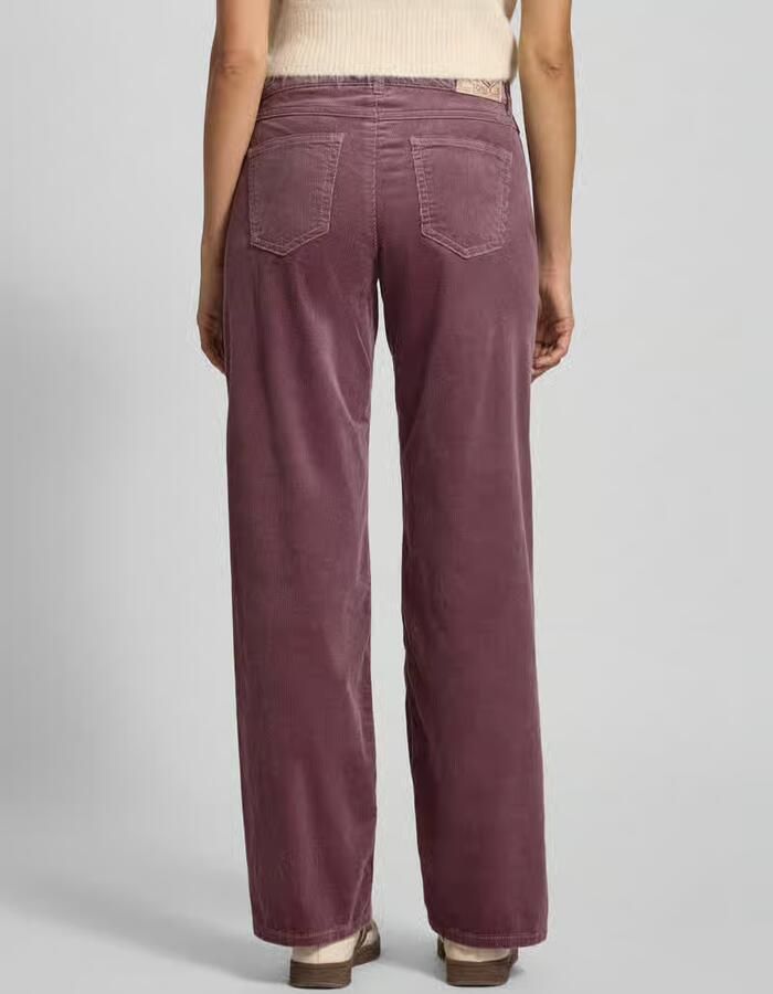 TONI Wide fit corduroy broek met steekzakken model 'Liv'