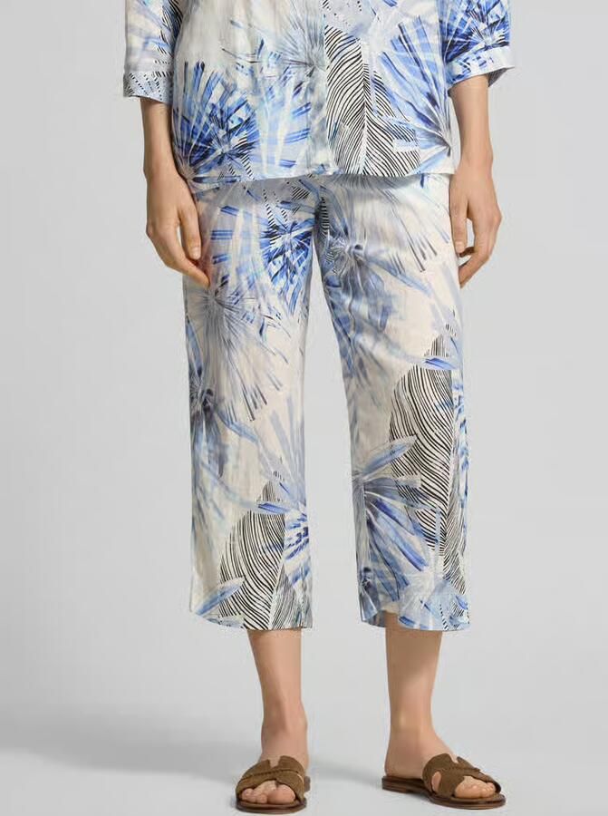 TONI Wide leg capribroek in all-over look model 'PIA' - Foto 4