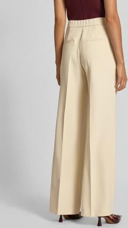 TONI Wide leg stoffen broek met bandplooien model 'luisa'