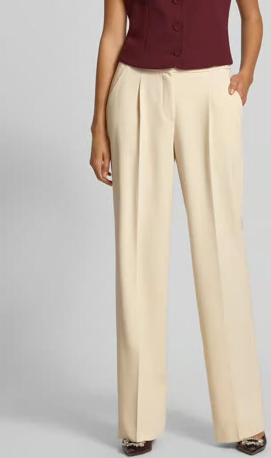 TONI Wide leg stoffen broek met bandplooien model 'luisa' - Foto 2