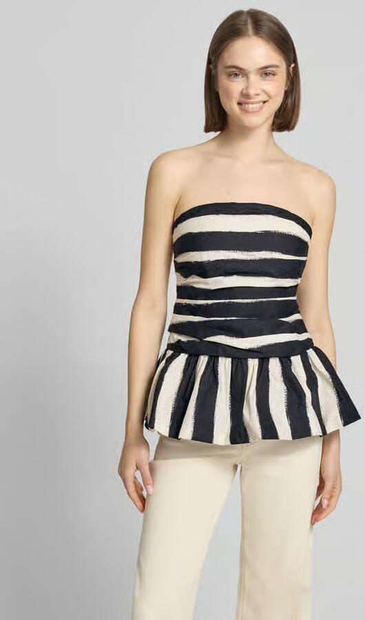 Topshop Bandeautop van katoen model 'SOLDE' - Foto 3