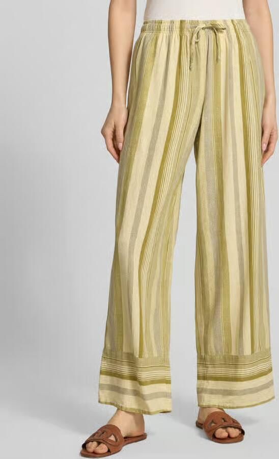 Topshop Broek van mix van linnen en viscose met elastische band model 'POLLY' - Foto 6