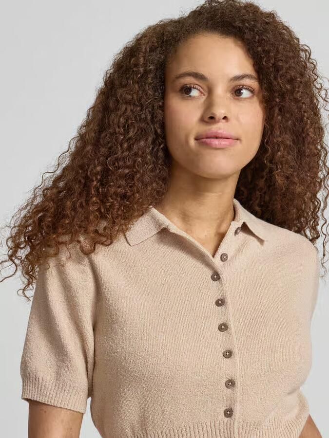 Topshop Cardigan met 1 2-mouwen en polokraag model 'KYLIE' - Foto 4