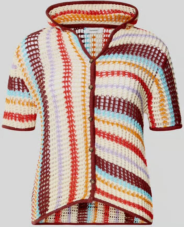 Topshop Gebreid jack met capuchon model 'GERDI' - Foto 5