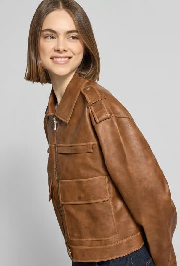 Topshop Jack in leerlook met klepzakken model 'MADISON' - Foto 3