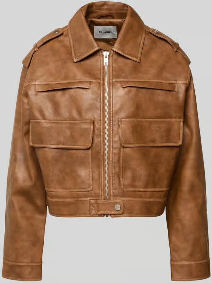 Topshop Jack in leerlook met klepzakken model 'MADISON' - Foto 4