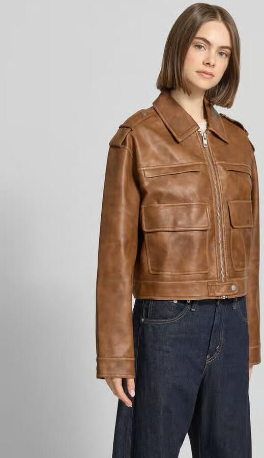 Topshop Jack in leerlook met klepzakken model 'MADISON' - Foto 5
